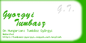 gyorgyi tumbasz business card